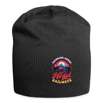 Modelleisenbahn: Modelleisenbahn denken - Jersey-Beanie - Schwarz - Vorne