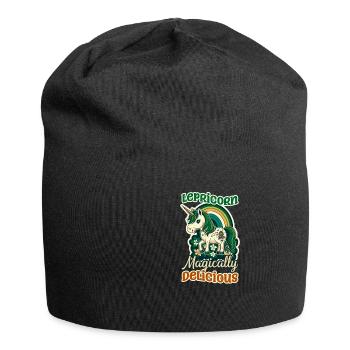 Irish Unicorn St Patricks Lepricorn Delicious - Jersey Beanie - black - Front