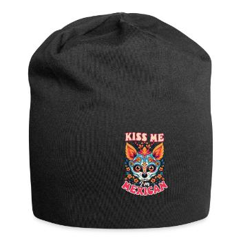 Mexique Amant Embrassez-Moi Mexicain - Bonnet en jersey - noir - Devant