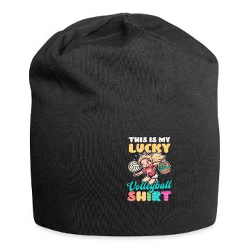 Volleyball Ostern Lucky Volleyball Outfit - Jersey-Beanie - Schwarz - Vorne