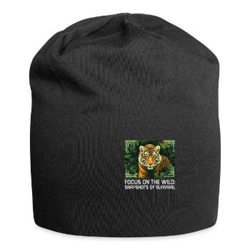 Wildlife Photographer Focus Wild Snapshots Surviva - Jersey Beanie - black - Front