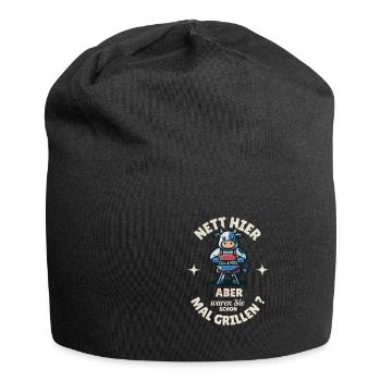 C’est bien, mais ils ont déjà fait un barbecue ici - Bonnet en jersey - noir - Devant