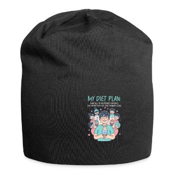 Ice Cream Lover Fatter Friends Slim Me - Jersey Beanie - black - Front