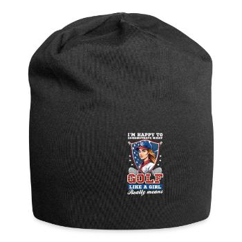 4. Juli Golf Freut Sich, Mädchen Zu Demonstrieren - Jersey-Beanie - Schwarz - Vorne