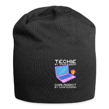 American Indian Techie Profession Chai Confession - Jersey Beanie - black - Front