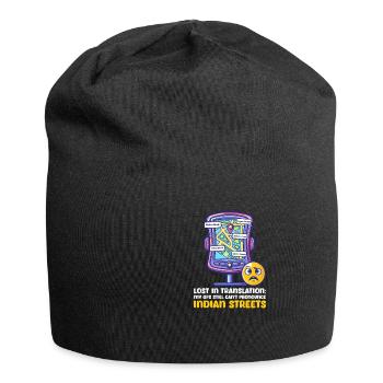 American Indian Still Can't Pronounce Indian Stree - Jersey Beanie - black - Front