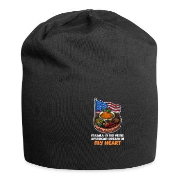 American Indian Masala Veins American Dream Heart - Jersey Beanie - black - Front