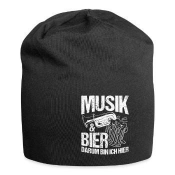 Music & Beer That's why I'm here Booze Drinking Tour Bi - Jersey Beanie - black - Front