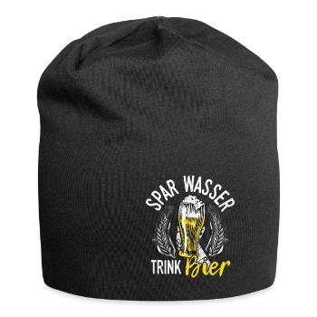 Beer Drinking Beer Fun Beer Pong Hops Drinking Drinking Drinks - Jersey Beanie - black - Front