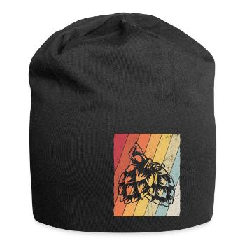 Vintage Bier Biertrinken Bier Fun Beerpong Hopfen - Jersey-Beanie - Schwarz - Vorne