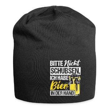 Please don't push I've got beer in my hand Tri - Jersey Beanie - black - Front