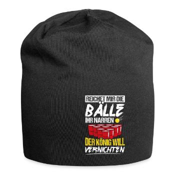 Donnez-moi les balles, imbéciles, bière, amusement, beer pong - Bonnet en jersey - noir - Devant