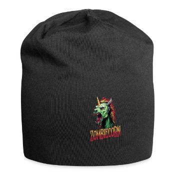 Halloween Einhorn Zombiecorn - Jersey-Beanie - Schwarz - Vorne
