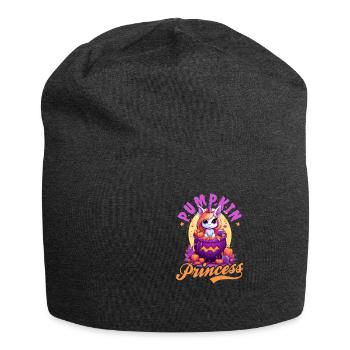 Halloween Licorne Citrouille Princesse - Bonnet en jersey - charbon - Devant