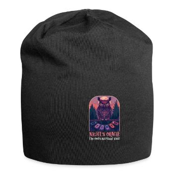 Oracle de la nuit du hibou spirituel Veillée spirituelle du hibou - Bonnet en jersey - noir - Devant