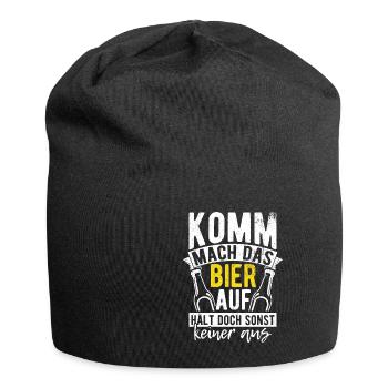 Allez, ouvrez la bière, mais personne d’autre ne peut le supporter - Bonnet en jersey - noir - Devant