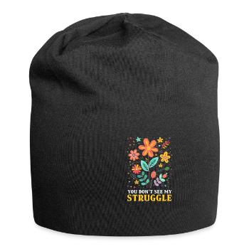 Handicap invisible : Tu ne vois pas mon combat - Bonnet en jersey - noir - Devant