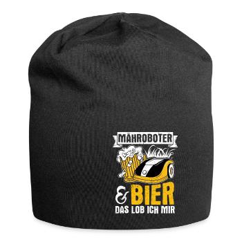 jardinier bière amusant jardin boire de l’alcool visite jardinier bi - Bonnet en jersey - noir - Devant
