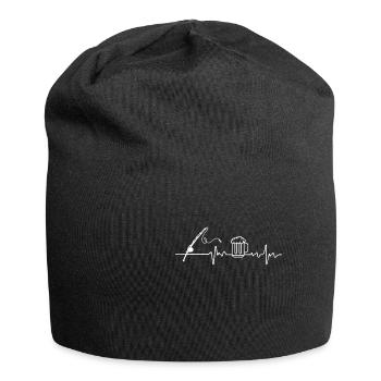 Beer Herrzschlag Fishing Drinking Beer Drinker Beer Fan - Jersey Beanie - black - Front