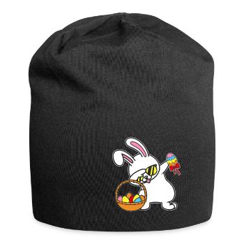 Dabbing Lapin de Pâques Lapin de Pâques Lapin Lapin Cadeau - Bonnet en jersey - noir - Devant