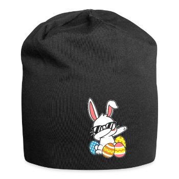 Dabbing Lapin de Pâques Lapin de Pâques Lapin Lapin Cadeau - Bonnet en jersey - noir - Devant