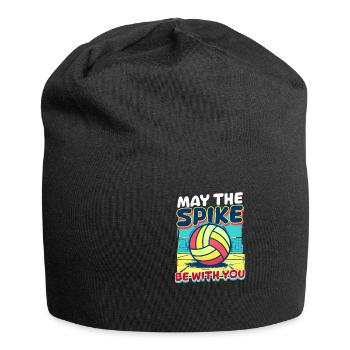 Volleyball drôle Que le Spike soit avec vous - Bonnet en jersey - noir - Devant
