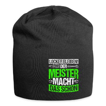 Restez détendu : maître mécatronicien, mécanicien - Bonnet en jersey - noir - Devant