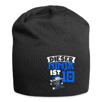 This Ninja's 10th Birthday Ninja Belt Ninja - Jersey Beanie - black - Front