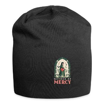 Jungfrau Maria Mutter der Barmherzigkeit - Jersey-Beanie - Schwarz - Vorne