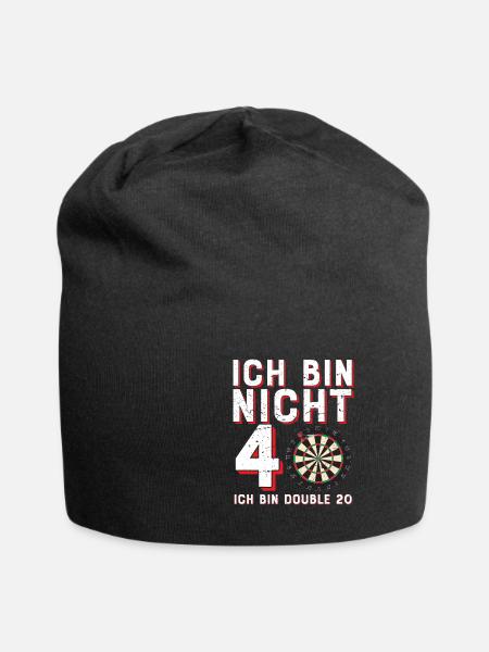 Darts Dart Dartspieler 40.Geburstag Geschenk Witz - Jersey-Beanie - Schwarz