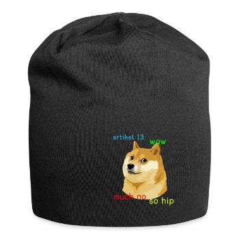 Article 13 Doge Meme #saveyourinternet Eu Shirt - Jersey Beanie - black - Front