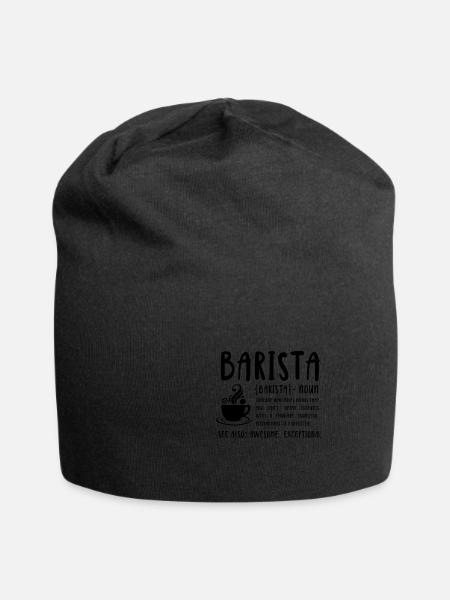 Nationaler Barista-Tag - Barista Definitionjunemothe - Jersey-Beanie - Schwarz