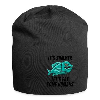 Drôle de poisson effrayant Un été Horreur Effrayant Été - Bonnet en jersey - noir - Devant