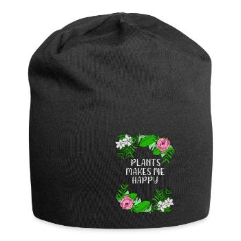 Blume Liebe Pflanzen Rose Florist Geschenkidee - Jersey-Beanie - Schwarz - Vorne
