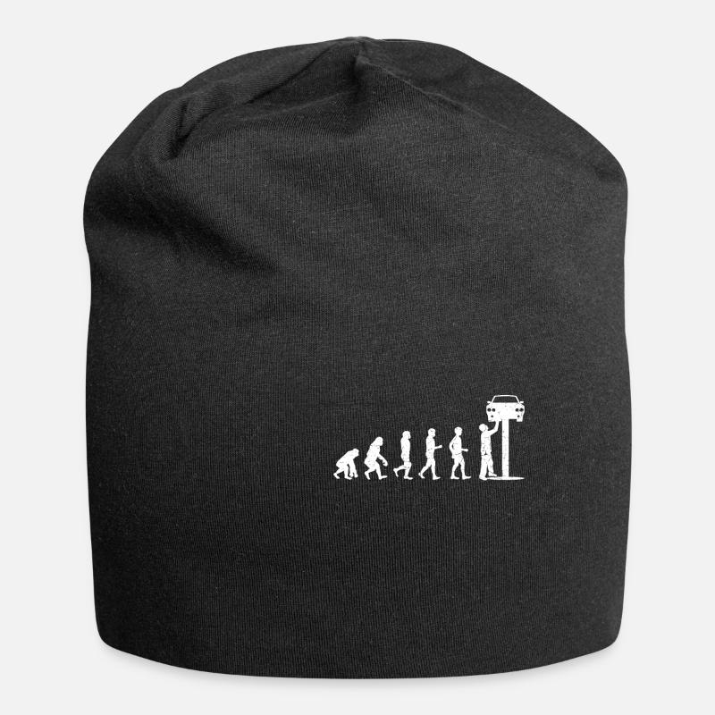 Evolution Auto Schrauber Automechaniker Geschenk - Jersey-Beanie - Schwarz