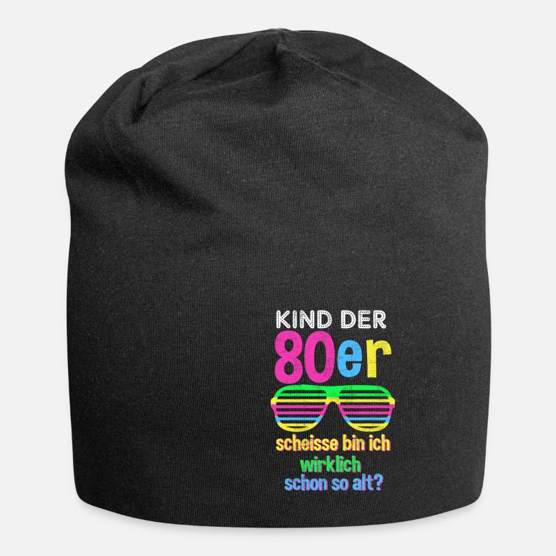 80er Jahre Party Mode lustiger Spruch Geschenk - Jersey-Beanie - Schwarz