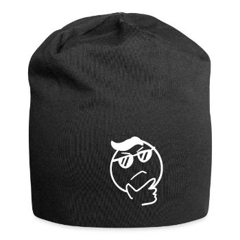 visage émotion sentiment cadeau sentiment bande dessinée - Bonnet en jersey - noir - Devant