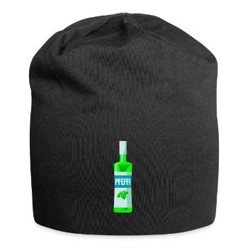 Pfefferminz Likör Pfeffi Vatertag Sauf - Jersey-Beanie - Schwarz - Vorne