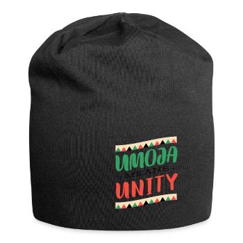 Kwanzaa USA African American Festival Celebration Saying - Jersey Beanie - black - Front