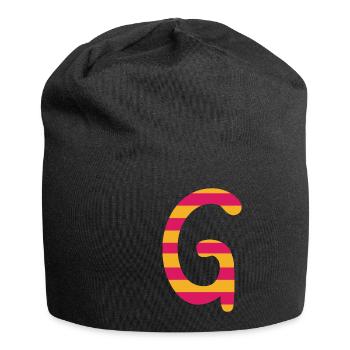 Buchstabe G - Jersey-Beanie - Schwarz - Vorne