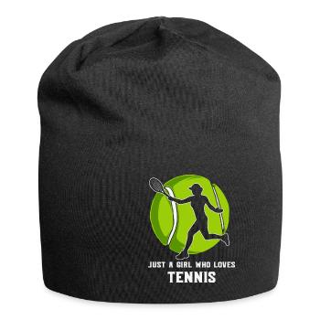 Juste une fille qui aime le tennis - Bonnet en jersey - noir - Devant