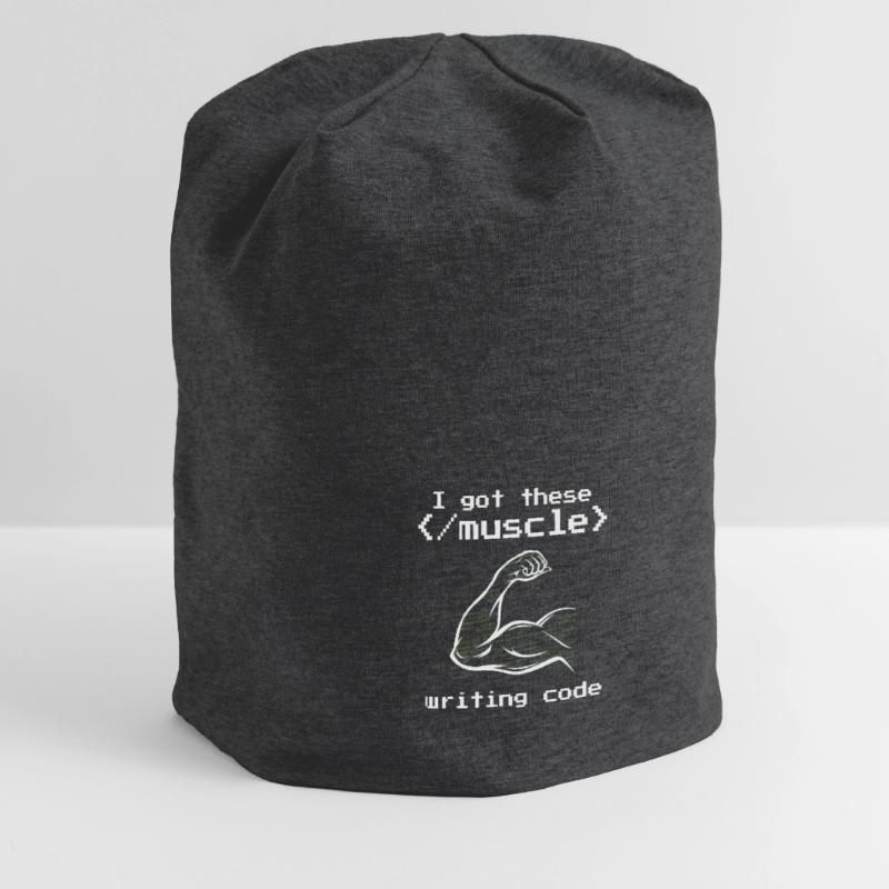 I got these muscle writing code programmer coder Jersey-Beanie