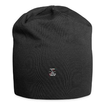 Grillen Sommer Sonne Schwaben Wein Leben genießen - Jersey-Beanie - Schwarz - Vorne
