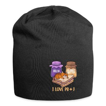 Erdnussbutter Peanut Butter Marmelade Geschenk - Jersey-Beanie - Schwarz - Vorne