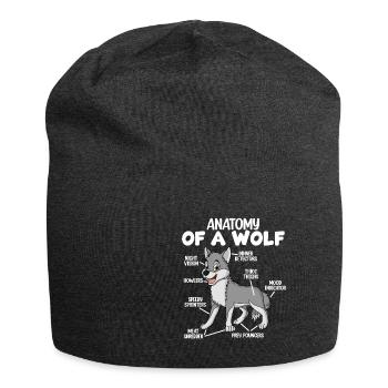 Anatomie eines Wolfes - Jersey-Beanie - Anthrazit - Vorne