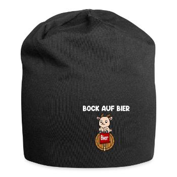 Bock Auf Bier - Jersey-Beanie - Schwarz - Vorne