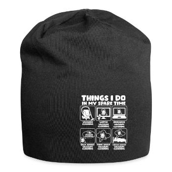 Staubsauger Reinigung Reinigungskraft Geschenk - Jersey-Beanie - Schwarz - Vorne