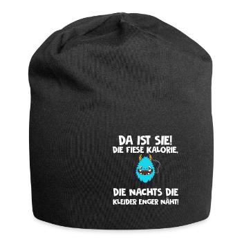 Lustiges Abnehmen Fit Werden Design - Jersey-Beanie - Schwarz - Vorne