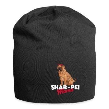 Chinese Shar Pei - Jersey-Beanie - Schwarz - Vorne