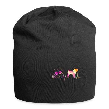 Chinese Shar Pei - Jersey-Beanie - Schwarz - Vorne